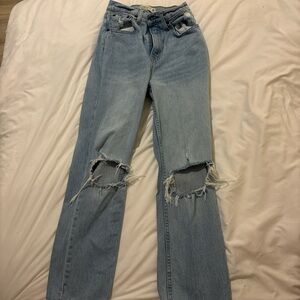 Light Blue Distressed Women's Jeans